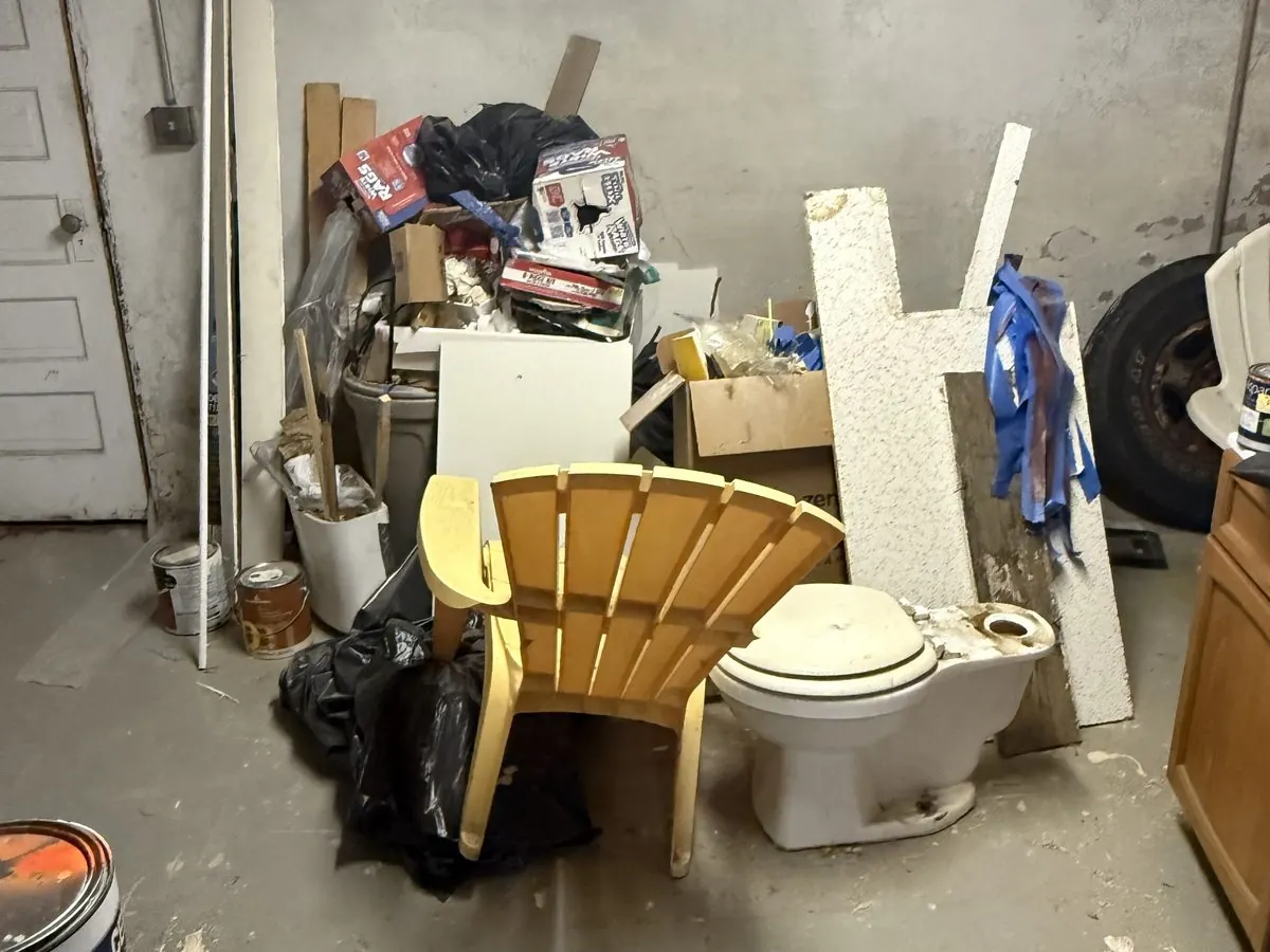 Basement before Northern Junk Removal cleanout
